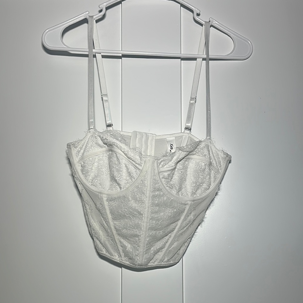 White Lace Bustier Top *
